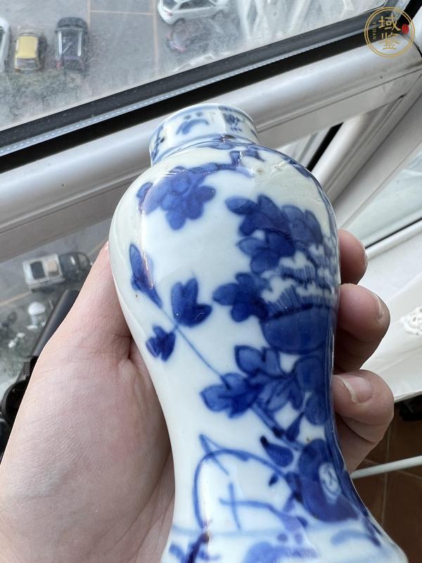 古玩陶瓷青花花卉紋雞腿瓶真品鑒賞圖