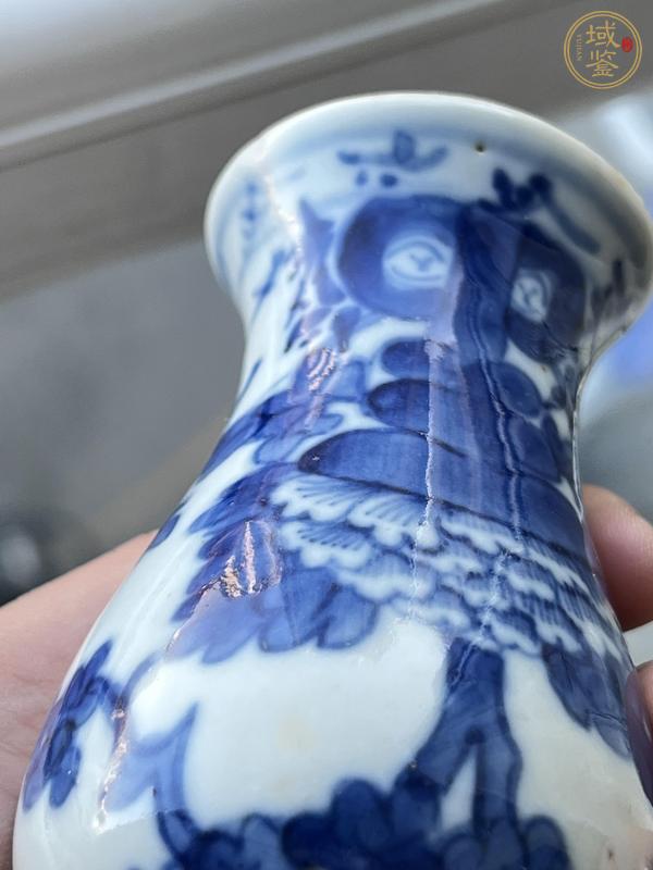 古玩陶瓷青花花卉紋雞腿瓶真品鑒賞圖