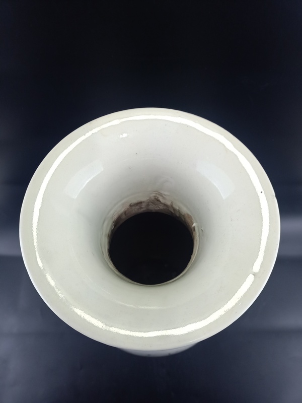 古玩陶瓷粉彩花鳥詩文撇口瓶拍賣,當前價格3860元