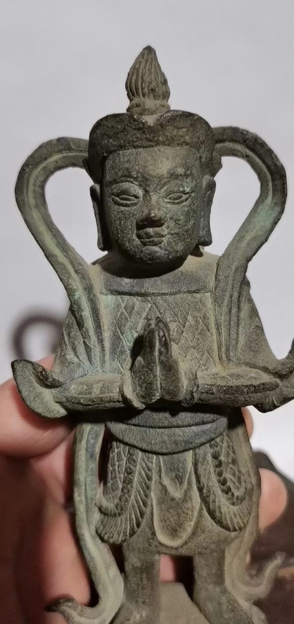 古玩铜器铜韦陀像拍卖，当前价格888元