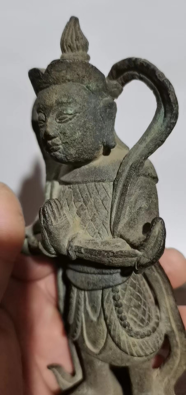 古玩铜器铜韦陀像拍卖，当前价格888元