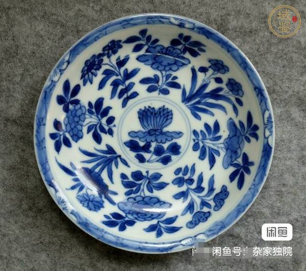 古玩瓷器青花花卉碟真品鉴赏图