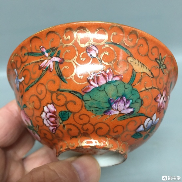 域鉴古玩】清末民初大清乾隆年制款飞黄腾达粉彩赏碗拍卖价格/图片/值多少钱