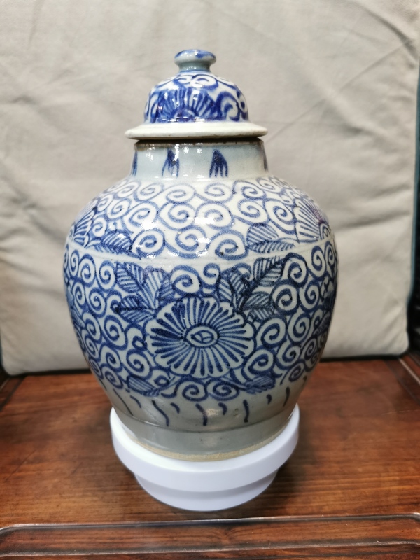 古玩陶瓷青花罐拍賣,當前價格9000元