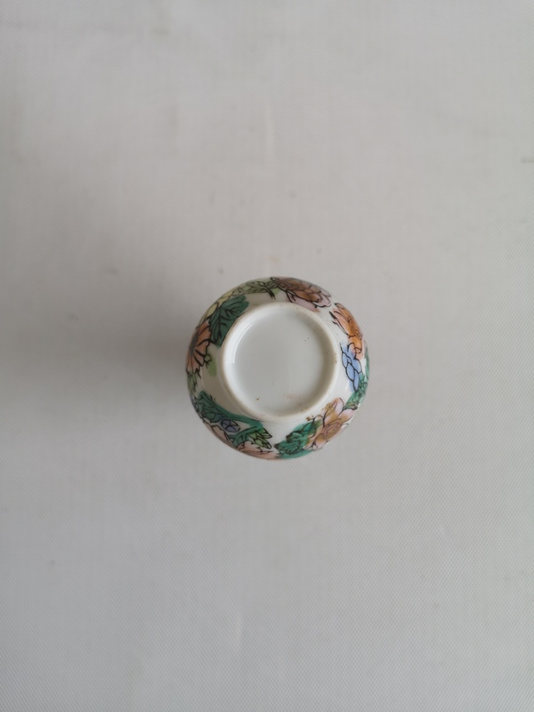 古玩陶瓷出口創(chuàng)匯期花卉紋葫蘆瓶拍賣,當(dāng)前價格260元