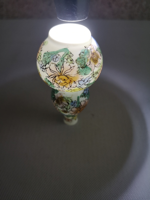 古玩陶瓷出口創(chuàng)匯期花卉紋葫蘆瓶拍賣,當(dāng)前價格260元