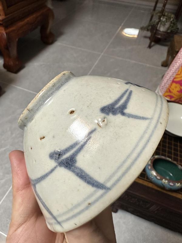 古玩陶瓷明末清初花卉紋青花碗拍賣,當前價格1000元