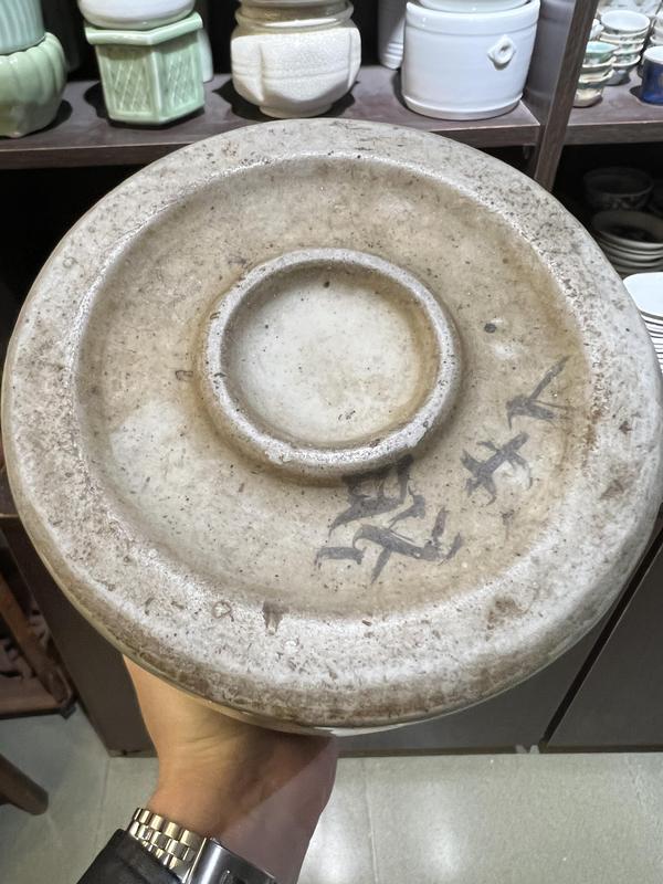 古玩陶瓷【低價一手就放漏】民國·魚藻紋青釉大筆筒拍賣,當前價格1688元