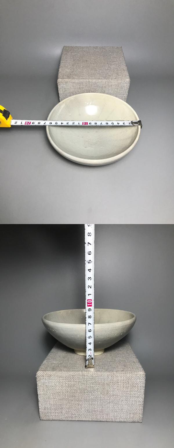 古玩陶瓷精品內刻壽字花瓣影青釉大碗拍賣,當前價格3888元
