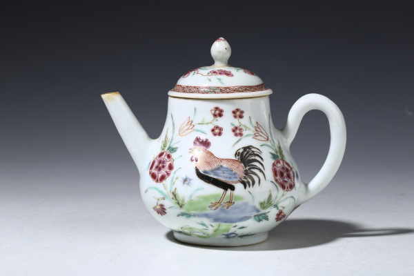 古玩陶瓷雍正·粉彩大吉图茶壶拍卖，当前价格4312元