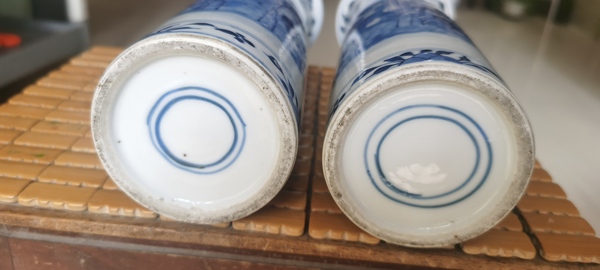 古玩陶瓷晚清花鳥紋青花花插拍賣，當(dāng)前價(jià)格8000元