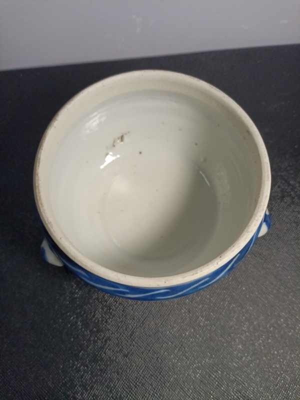 古玩陶瓷清道咸細路青花花卉紋青花四系粥罐拍賣,當前價格5000元