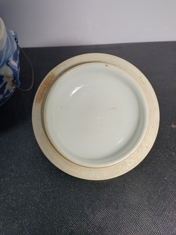 古玩陶瓷清道咸細路青花花卉紋青花四系粥罐拍賣,當前價格5000元