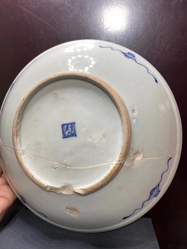古玩陶瓷清中鳳傳牡丹花卉紋盤拍賣,當前價格1160元