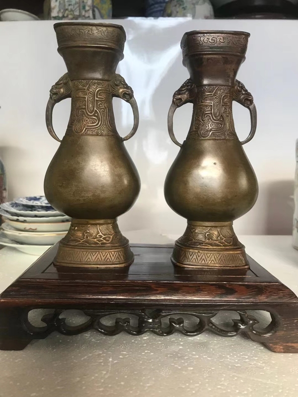 古玩銅器仿古瓶拍賣,當前價格15000元