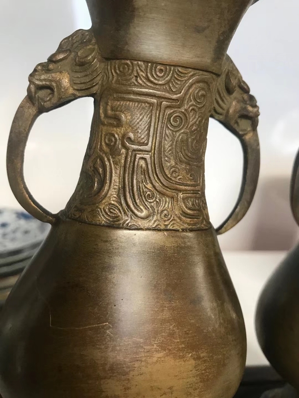 古玩銅器仿古瓶拍賣,當前價格15000元