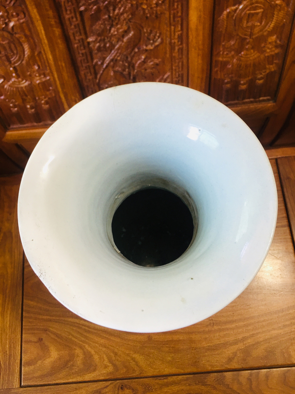 古玩陶瓷青花釉里紅富貴白頭紋雙耳大瓶大瓶拍賣,當前價格2888元
