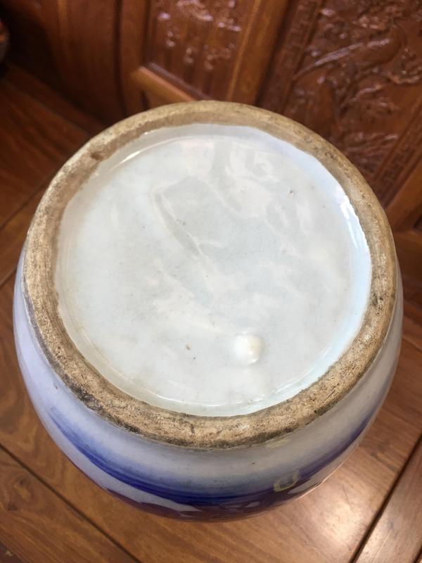 古玩陶瓷青花釉里紅富貴白頭紋雙耳大瓶大瓶拍賣,當前價格2888元