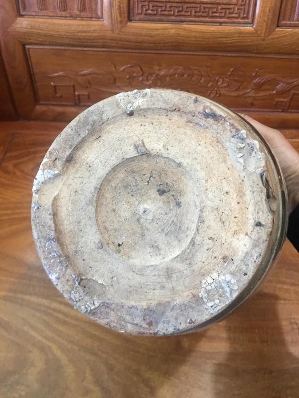 古玩陶瓷清代早期磁州窯花卉紋黑褐彩罐拍賣,當前價格399元