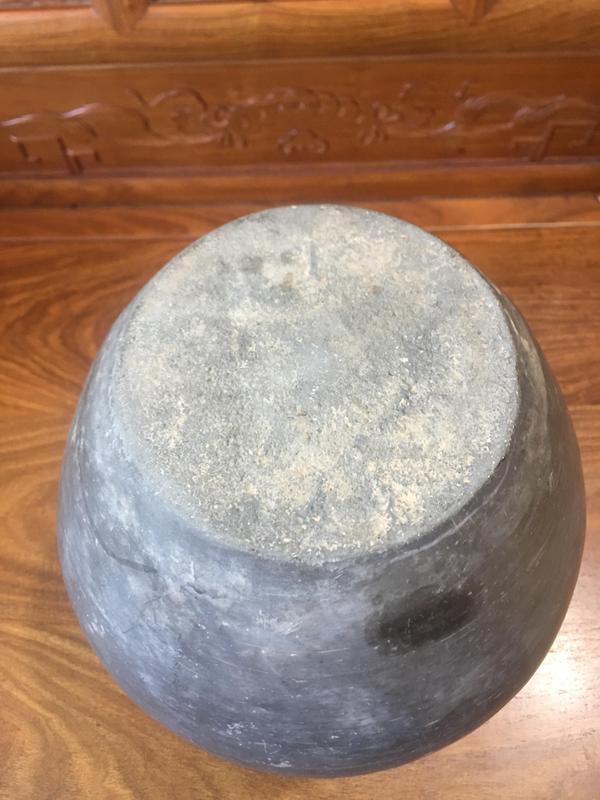 古玩陶瓷精美漢代盤口灰陶瓶拍賣,當前價格888元