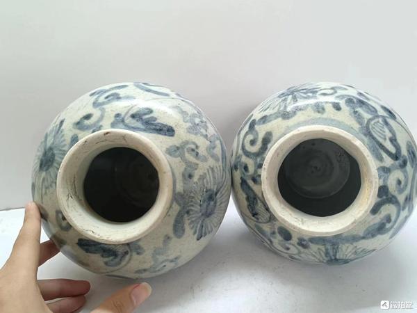 古玩陶瓷清初青花纏枝花卉紋蓋罐一對(duì)拍賣,當(dāng)前價(jià)格12000元