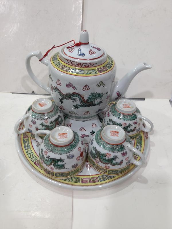 古玩陶瓷出口創匯期龍紋茶器拍賣,當前價格520元
