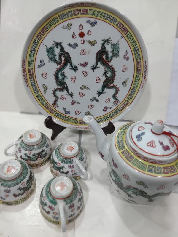 古玩陶瓷出口創匯期龍紋茶器拍賣,當前價格520元