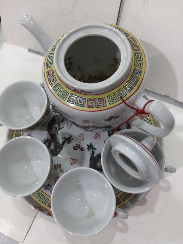 古玩陶瓷出口創(chuàng)匯期龍紋茶器拍賣，當(dāng)前價格560元