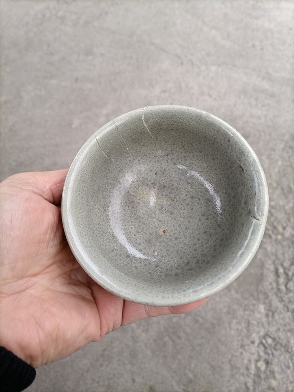古玩陶瓷龍泉窯青釉高足杯拍賣,當前價格300元