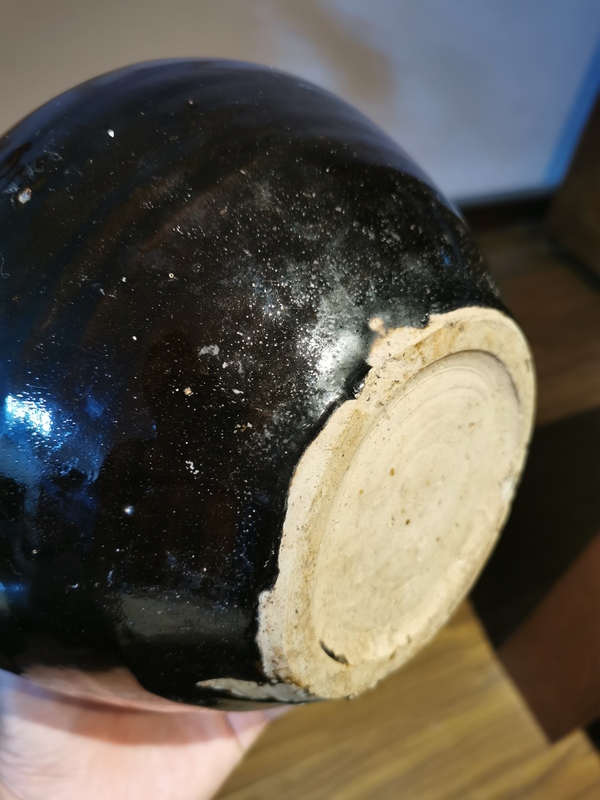 古玩陶瓷元代?磁州窯黑釉大罐拍賣，當前價格1999元