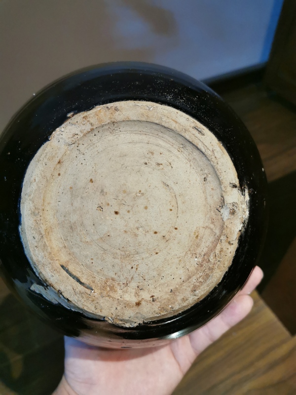古玩陶瓷元代?磁州窯黑釉大罐拍賣，當前價格1999元