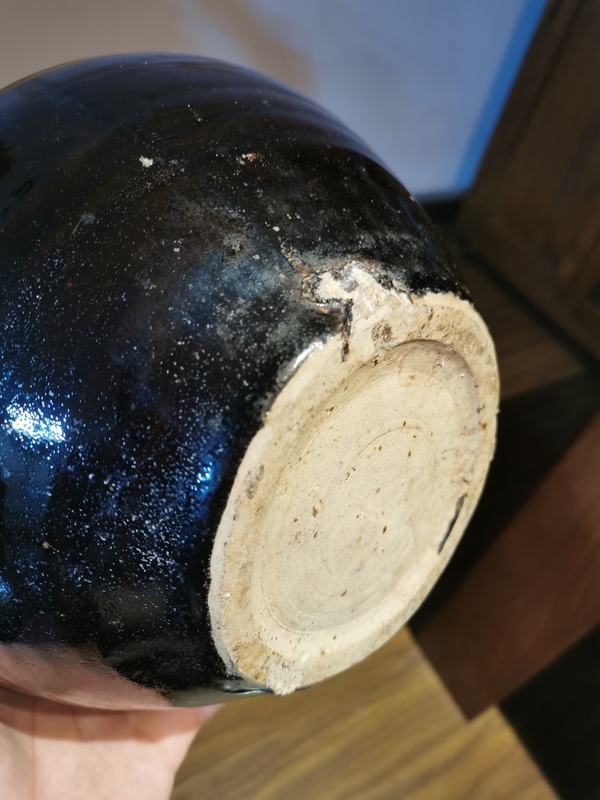 古玩陶瓷元代?磁州窯黑釉大罐拍賣，當前價格1999元
