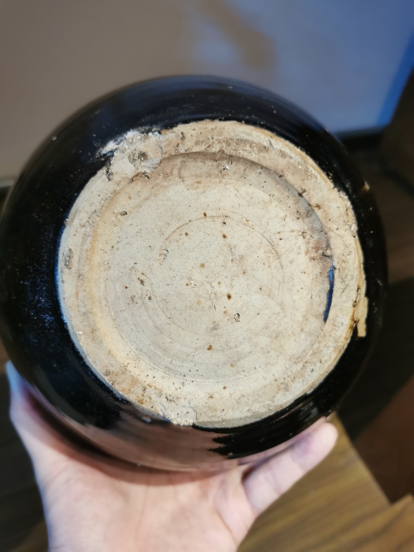 古玩陶瓷元代?磁州窯黑釉大罐拍賣，當前價格1999元