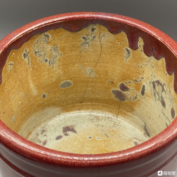 古玩陶瓷清中晚期鈞紅釉筒式爐拍賣,當(dāng)前價格3600元