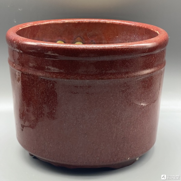 古玩陶瓷清中晚期鈞紅釉筒式爐拍賣,當(dāng)前價格3600元
