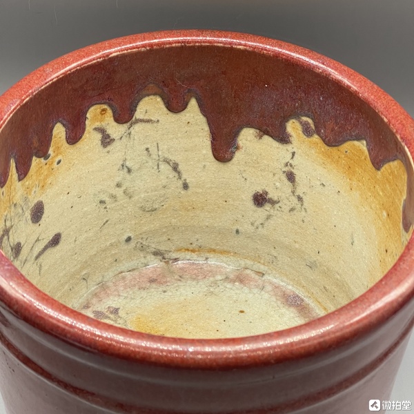 古玩陶瓷清中晚期鈞紅釉筒式爐拍賣,當(dāng)前價格3600元