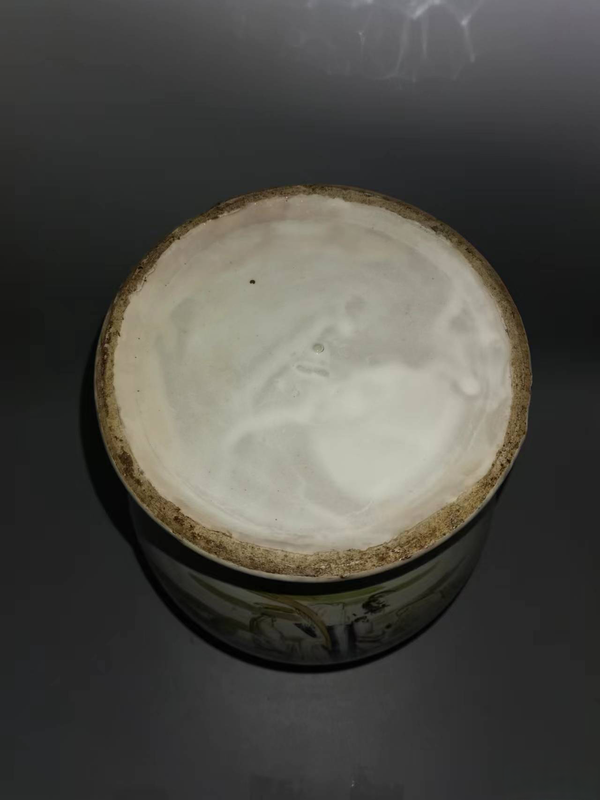 古玩陶瓷粉彩教子圖人物紋將軍罐拍賣,當前價格3600元