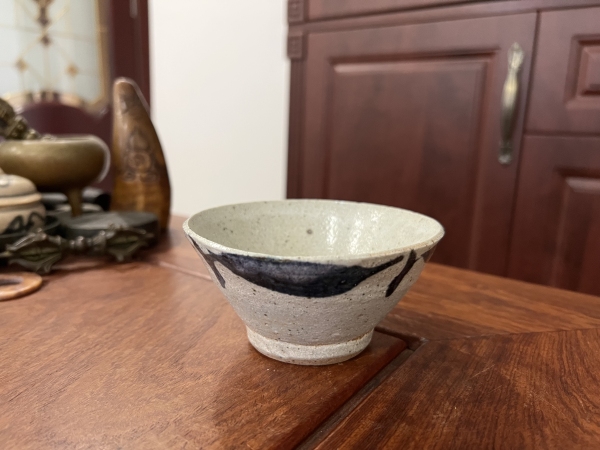 古玩陶瓷清代早期康熙青花盏拍卖，当前价格399元