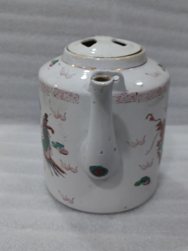 古玩陶瓷龍鳳紋提梁壺拍賣,當前價格588元