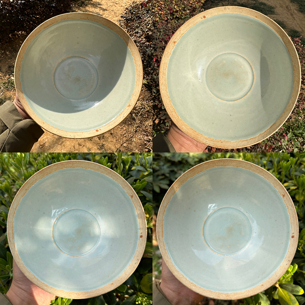 古玩陶瓷湖田窯篦劃萱草紋面包碗拍賣,當前價格6800元