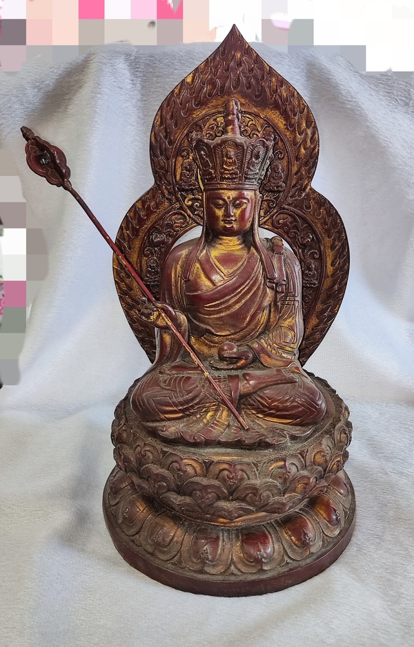 古玩雜項銅漆金地藏王菩薩拍賣,當前價格3333元