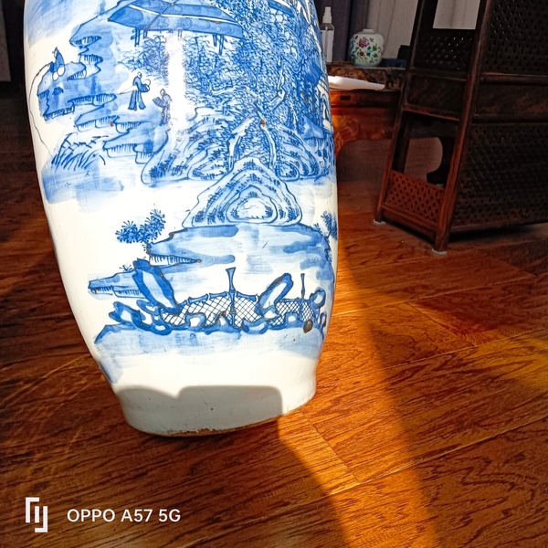 古玩陶瓷清中期山水大瓶拍賣,當前價格15000元