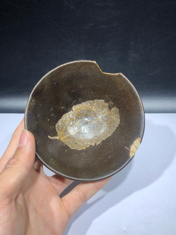 古玩陶瓷宋代?吉州窯木葉盞拍賣，當(dāng)前價格3999元