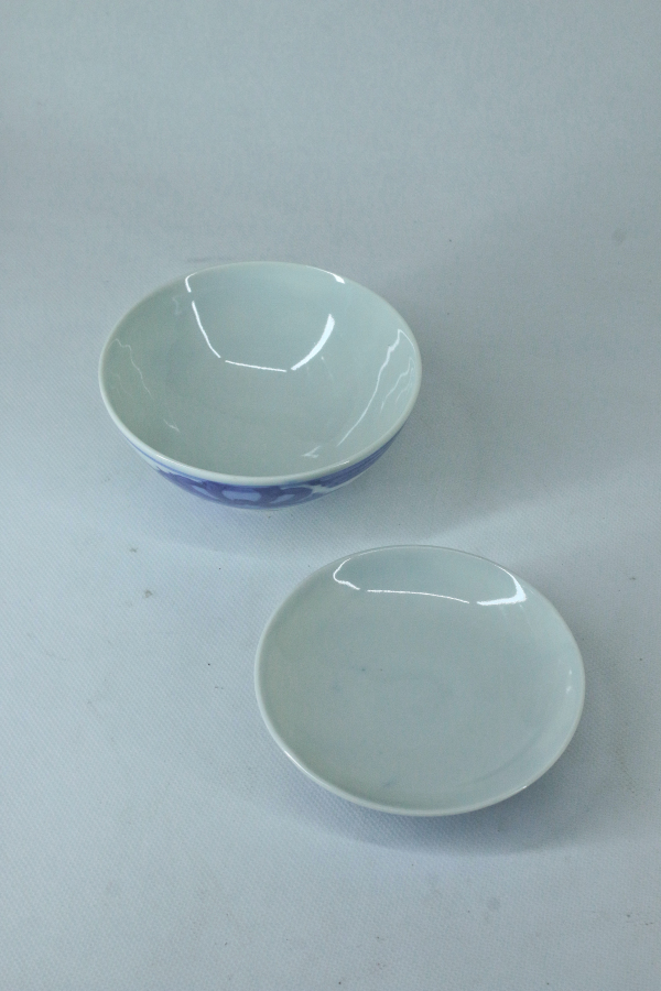 古玩陶瓷清末·青花松树纹盖碗拍卖，当前价格666元