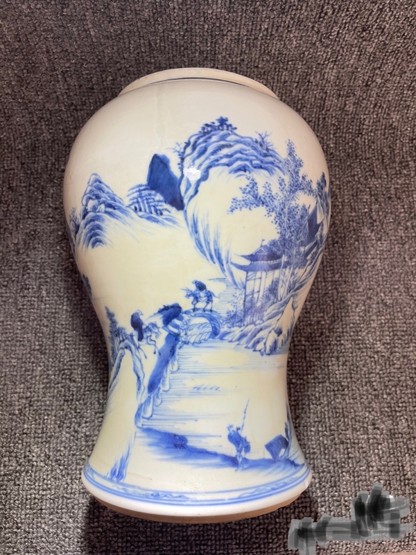 古玩陶瓷半截青花鳳尾尊拍賣,當前價格8800元