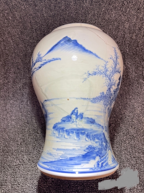古玩陶瓷半截青花鳳尾尊拍賣,當前價格8800元