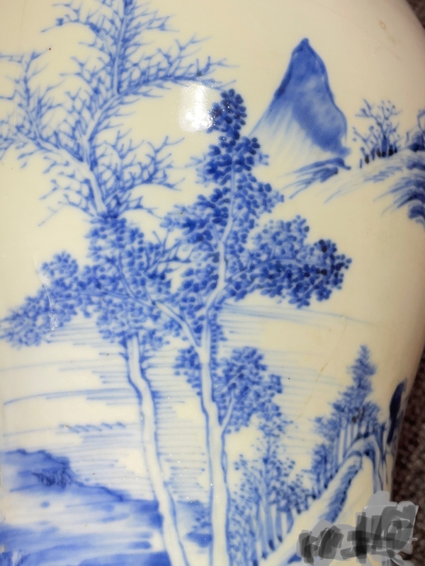古玩陶瓷半截青花鳳尾尊拍賣,當前價格8800元