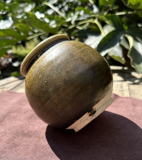 古玩陶瓷元代·茶葉末釉唇口罐拍賣,當前價格3300元