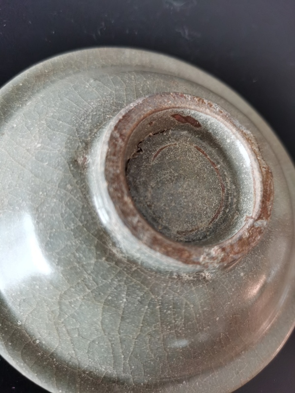 古玩陶瓷元代?龍泉窯青釉折沿洗拍賣,當前價格2000元