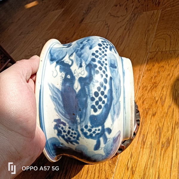 古玩陶瓷順治青花龍紋香爐拍賣,當前價格30000元